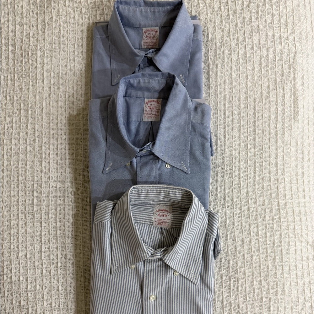 Brooks Brothers Men's Blue and Gray Dress Shirts